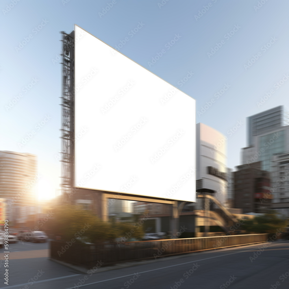 Blank lightbox advertisements and blurry urban street views.. Blank lightbox advertisements and blurry urban street views..