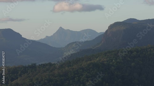 View of Mount Warning and Lamington National Park from Rosins Lookout, Numinbah Valley, Gold Coast Hinterland photo