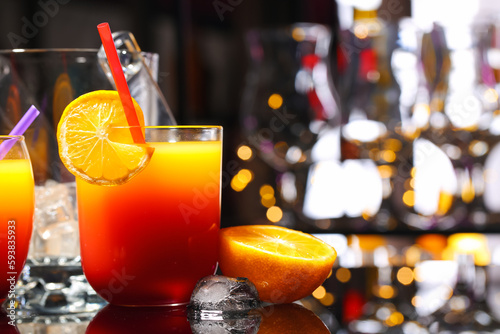 Refreshing tropical sunset ...
