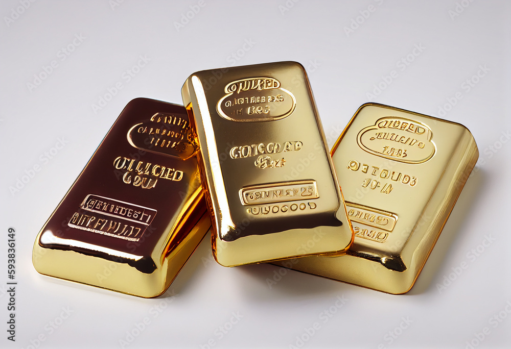Gold bars and Financial concept, studio shots Gold bars and Financial concept, studio shots