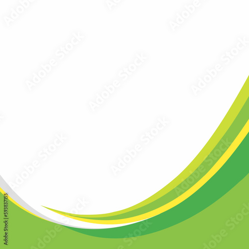 abstract green wavy blank background with copy space for text and flat design
