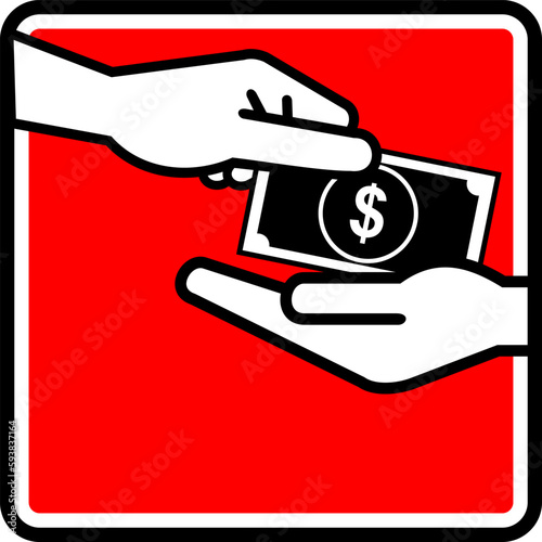 stop corruption, icon and logo vector
