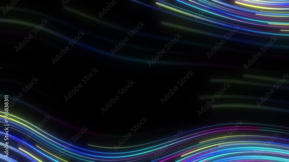Light and stripes moving fast over dark background colorful background with bright neon rays and glowing lines Light and stripes moving fast over dark background colorful background with bright neon rays and glowing lines