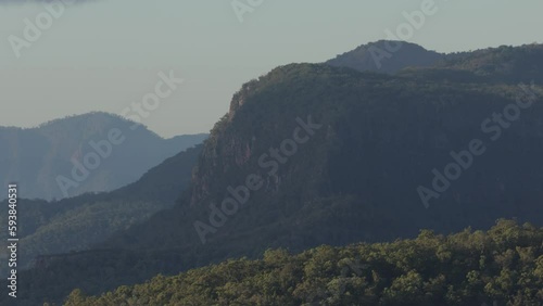 View of the Ships Stern Walk in lamington National Park from Rosins Lookout, Numinbah Valley, Gold Coast Hinterland photo