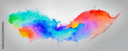 a multicolored paint splattered on a gray background