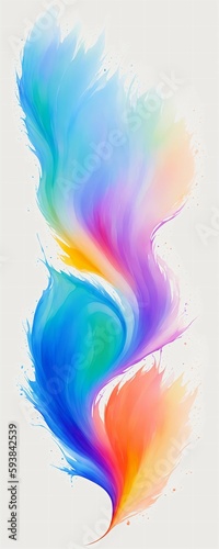 a white background with a multicolored swirl