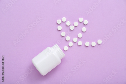 Bottle with heart made of w...
