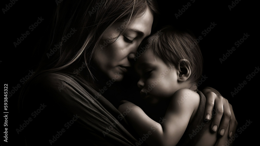 Happy time May Mother day A mother's embrace: Describe the warmth, safety, and comfort of a mother's hug Happy time May Mother day A mother's embrace: Describe the warmth, safety, and comfort of a mother's hug