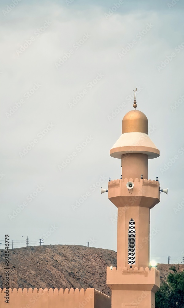 Mosque in brown color for local people
