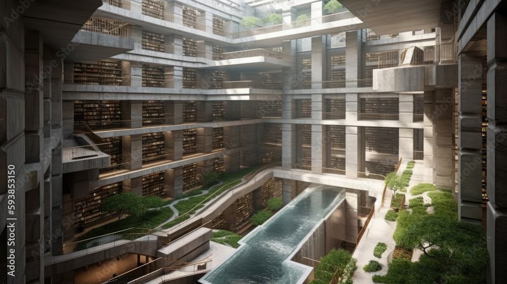 Super Library from the Future, Boasting Breathtaking Scale, Labyrinth ...