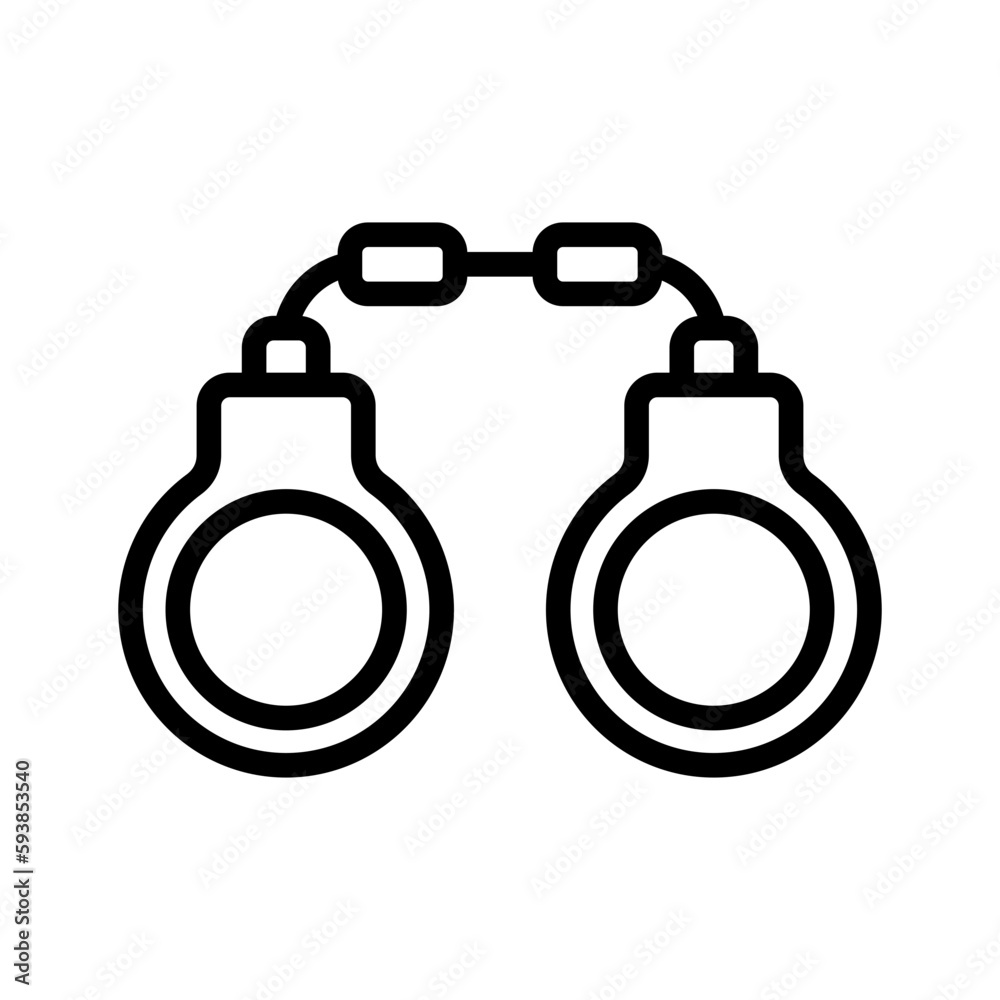 Handcuff outline icon for law, crime, website, online, security, cybercrime, seo and web, jail, legal, and handcuffs logo Handcuff outline icon for law, crime, website, online, security, cybercrime, seo and web, jail, legal, and handcuffs logo