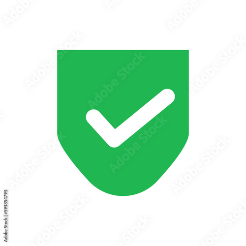 Checkmark shield icon. Security. Vector.