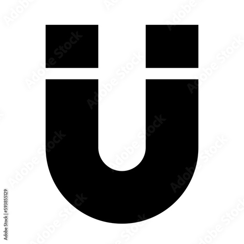 Magnet silhouette icon. u-shaped magnet. Vector.