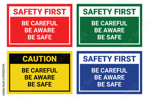 Free vector safety signs