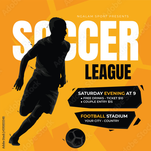 soccer football flyer design template