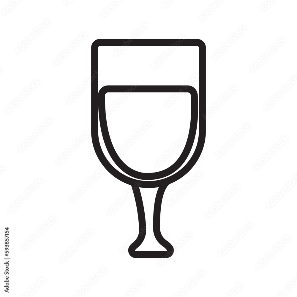 glass of wine icon outline