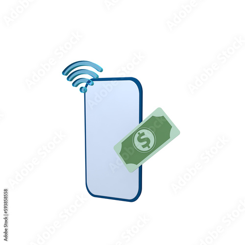 Wallpaper Mural 3d online banking icon illustration Torontodigital.ca