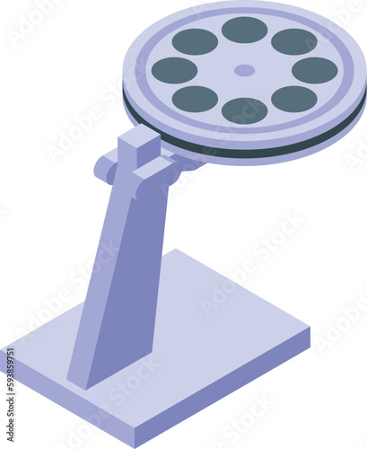 Ski lift wheel icon isometric vector. Winter cabin. Trip way