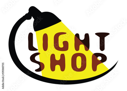 The light shop symbol with lamp.