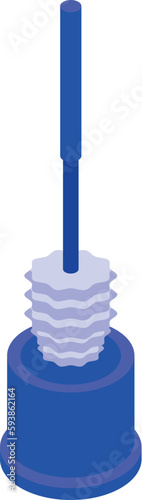 Toilet brush icon isometric vector. Baby child. Cute children pot