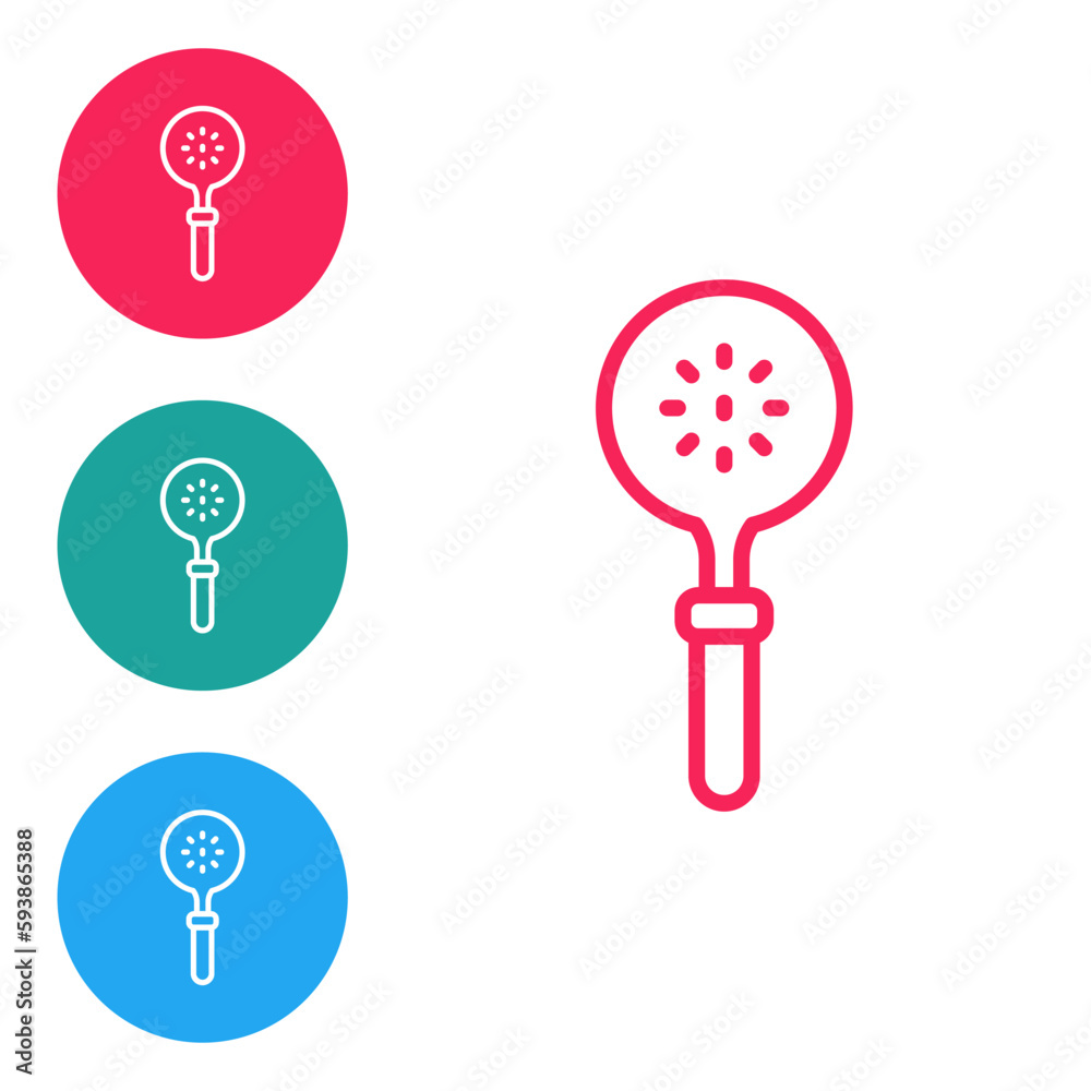 Red line Spatula icon isolated on white background. Kitchen spatula icon. BBQ spatula sign. Barbecue and grill tool. Set icons in circle buttons. Vector Red line Spatula icon isolated on white background. Kitchen spatula icon. BBQ spatula sign. Barbecue and grill tool. Set icons in circle buttons. Vector