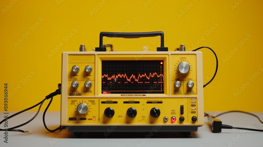 Heart monitor measuring vital signs, medical technology. Generative AI. Heart monitor measuring vital signs, medical technology. Generative AI.