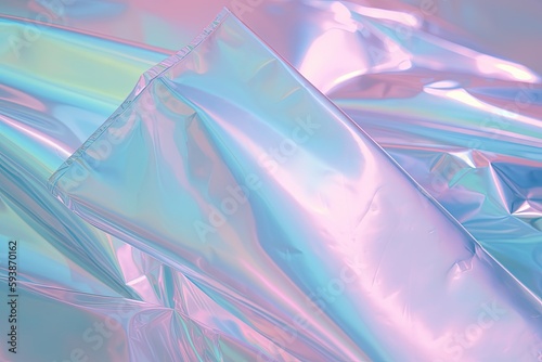Pink and cyan wrapping paper texture wallpaper. Generative AI.