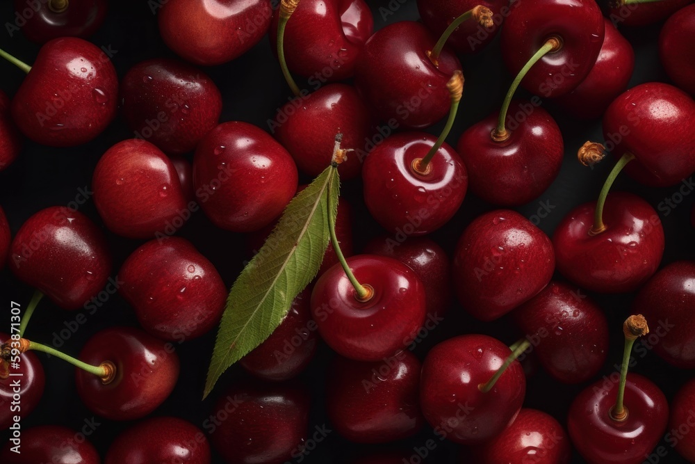 Cherries background. Generate Ai Cherries background. Generate Ai