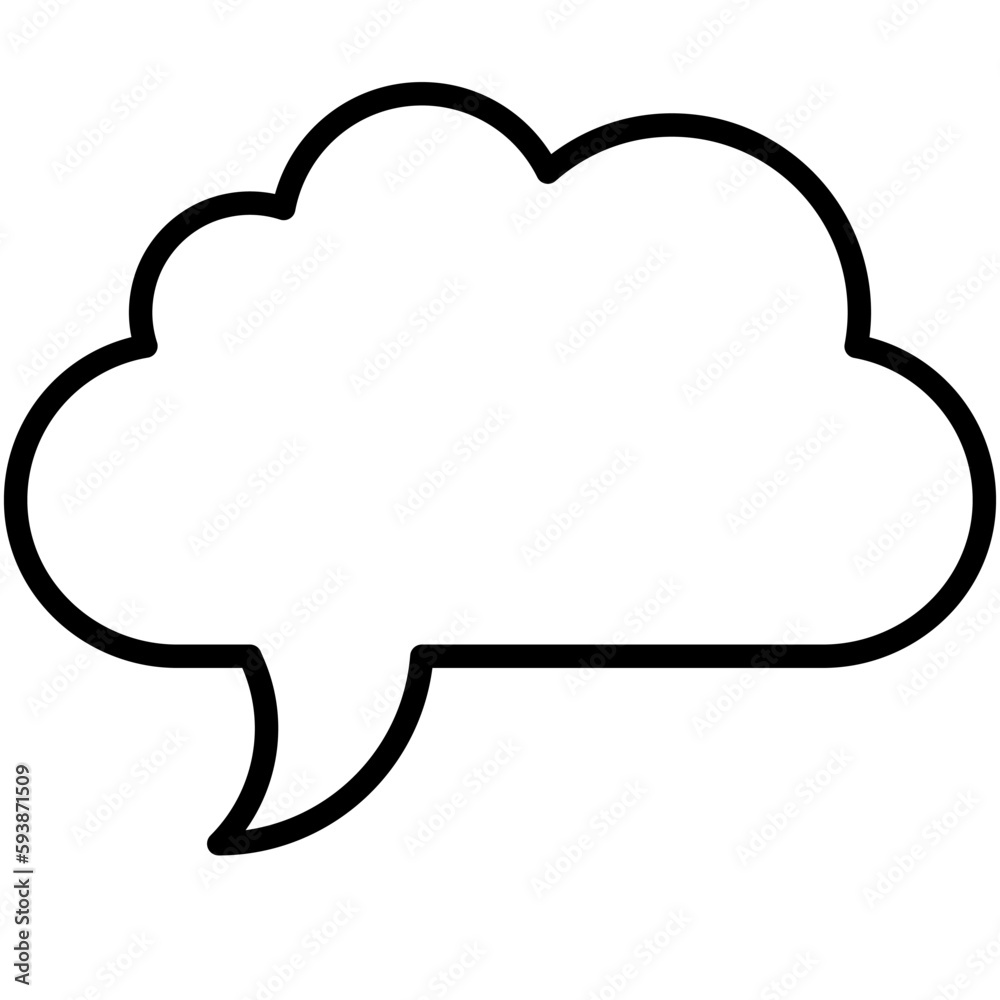Speech balloons icon, line style vector illustration