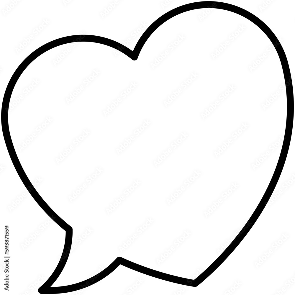 Speech balloons icon, line style vector illustration