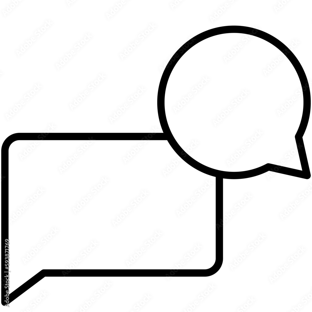 Speech balloons icon, line style vector illustration Speech balloons icon, line style vector illustration