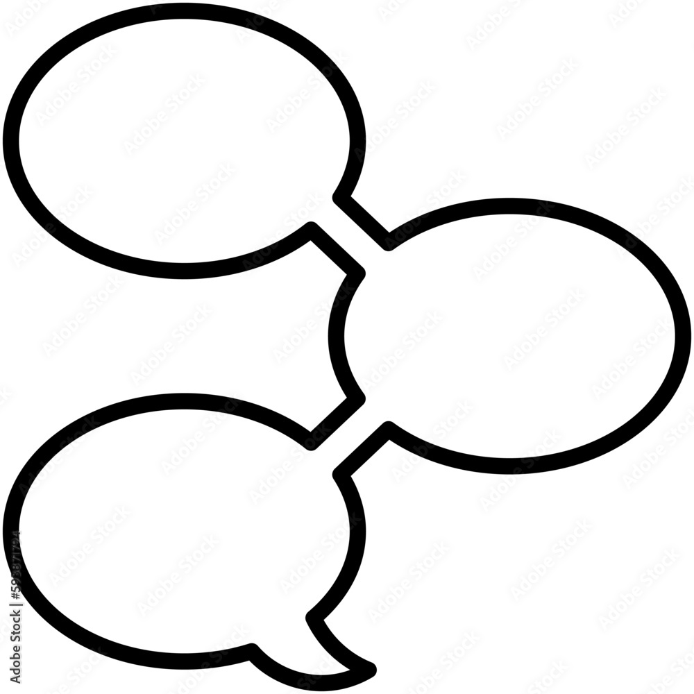 Speech balloons icon, line style vector illustration Speech balloons icon, line style vector illustration