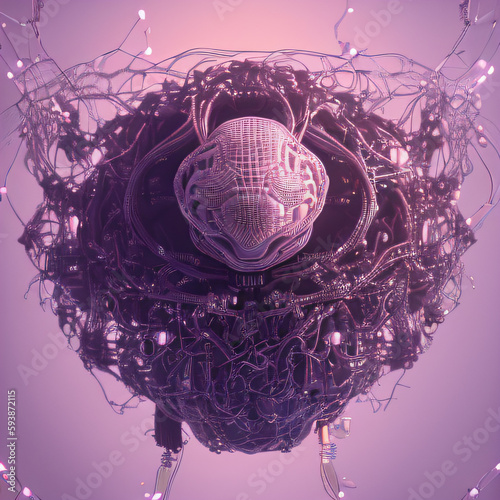 AI, artificial intelligence brain, cyborg, futuristic ai vision, artificial intelligence