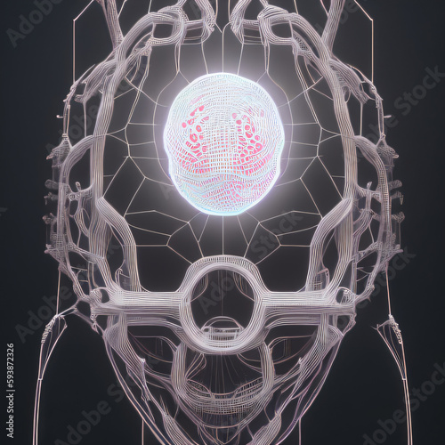 AI, artificial intelligence brain, cyborg, futuristic ai vision, artificial intelligence