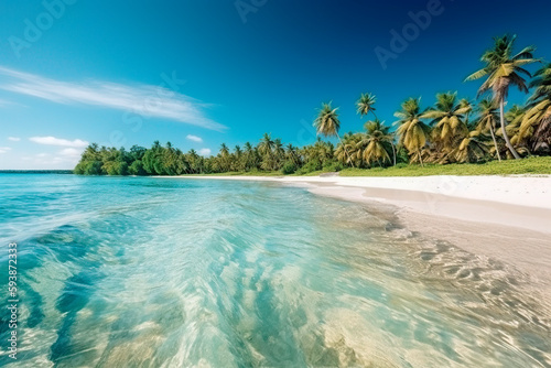 beach with palm trees © Antonio