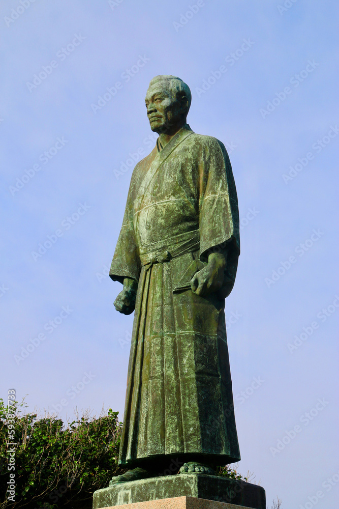 中浜万次郎銅像（高知県・土佐清水市）