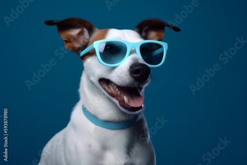 dog portrait pet smile animal sunglasses background isolated cool funny cute. Generative AI. © SHOTPRIME STUDIO