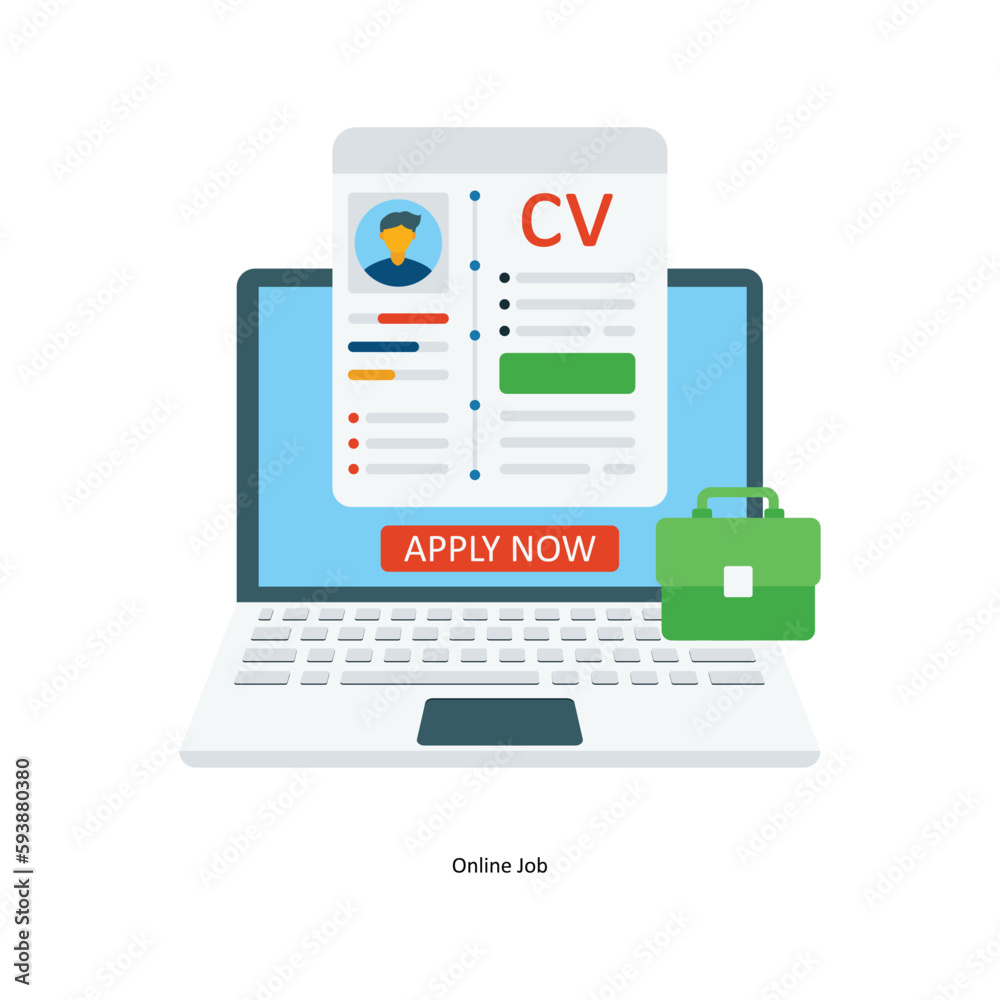 Online Job Vector Fill outline Icons. Simple stock illustration stock Online Job Vector Fill outline Icons. Simple stock illustration stock