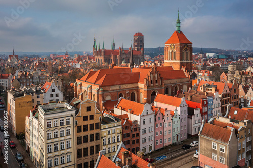 The Main Town of Gdansk at sunny spring, Poland