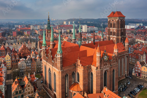 St. Marys basilica in the Main Town of Gdansk. Poland