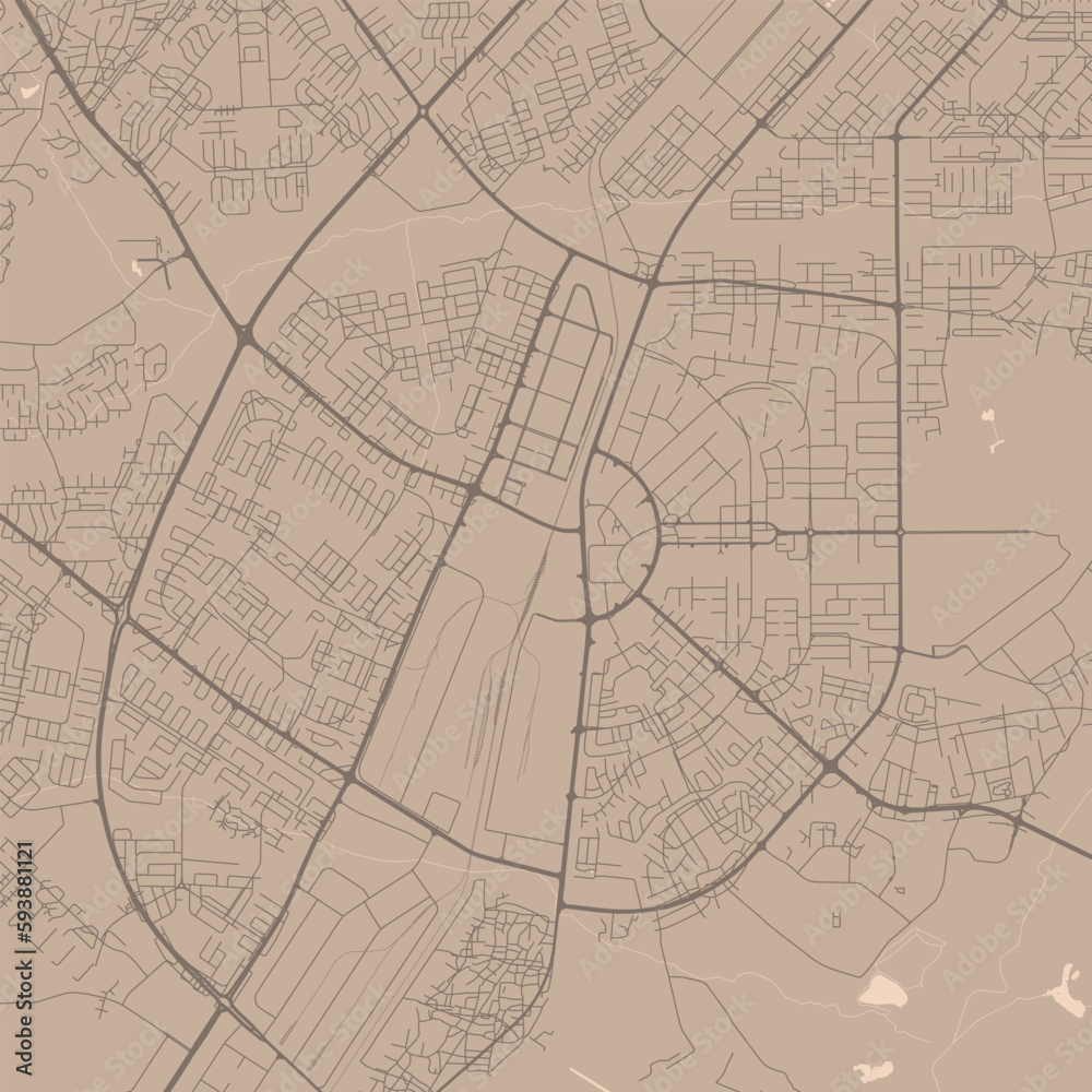 Detailed map of Gaborone city, capital of Botswana. Municipal administrative area map with buildings, rivers and roads, parks and railways. Detailed map of Gaborone city, capital of Botswana. Municipal administrative area map with buildings, rivers and roads, parks and railways.