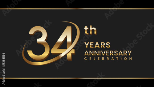 34th anniversary logo