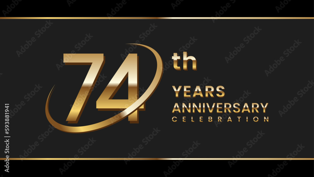 74th anniversary logo