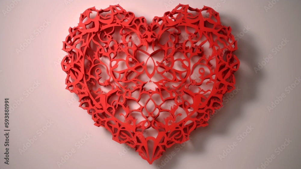 knotted red heart generative ai knotted red heart generative ai