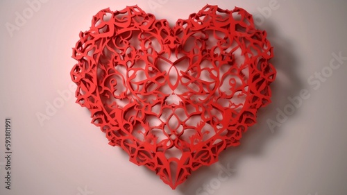knotted red heart generative ai