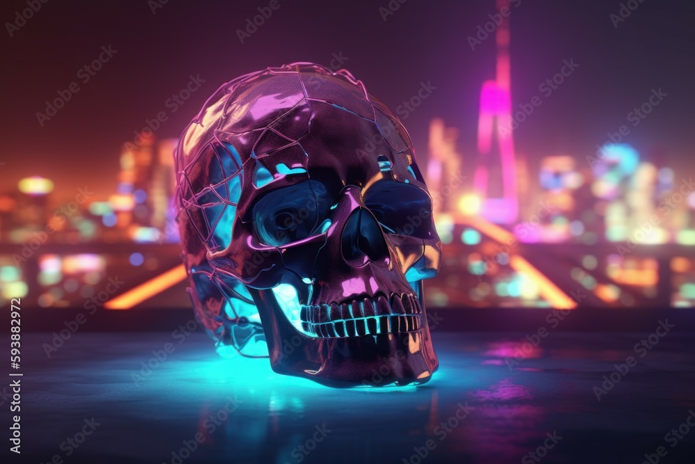 Human skull 3d. Generate Ai Human skull 3d. Generate Ai