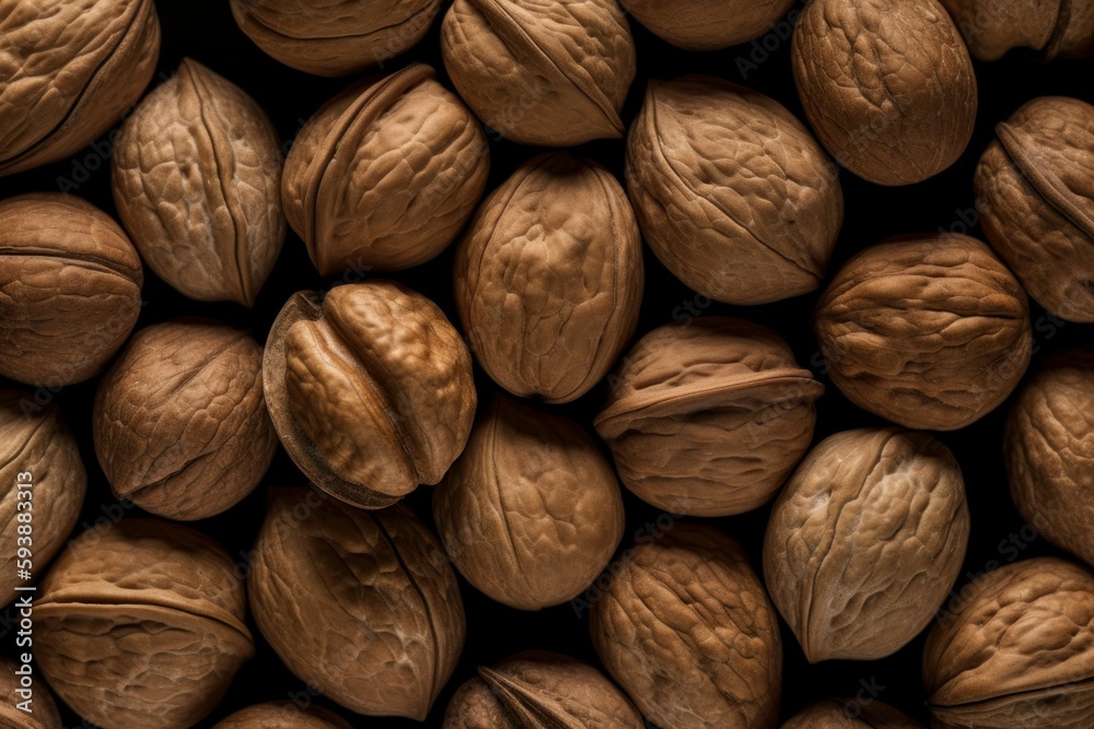 Walnuts background. Generate Ai Walnuts background. Generate Ai