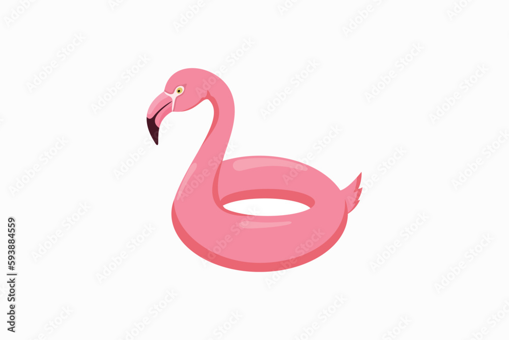 flamingo float on white background. summer concept design. vector illustration flamingo float on white background. summer concept design. vector illustration