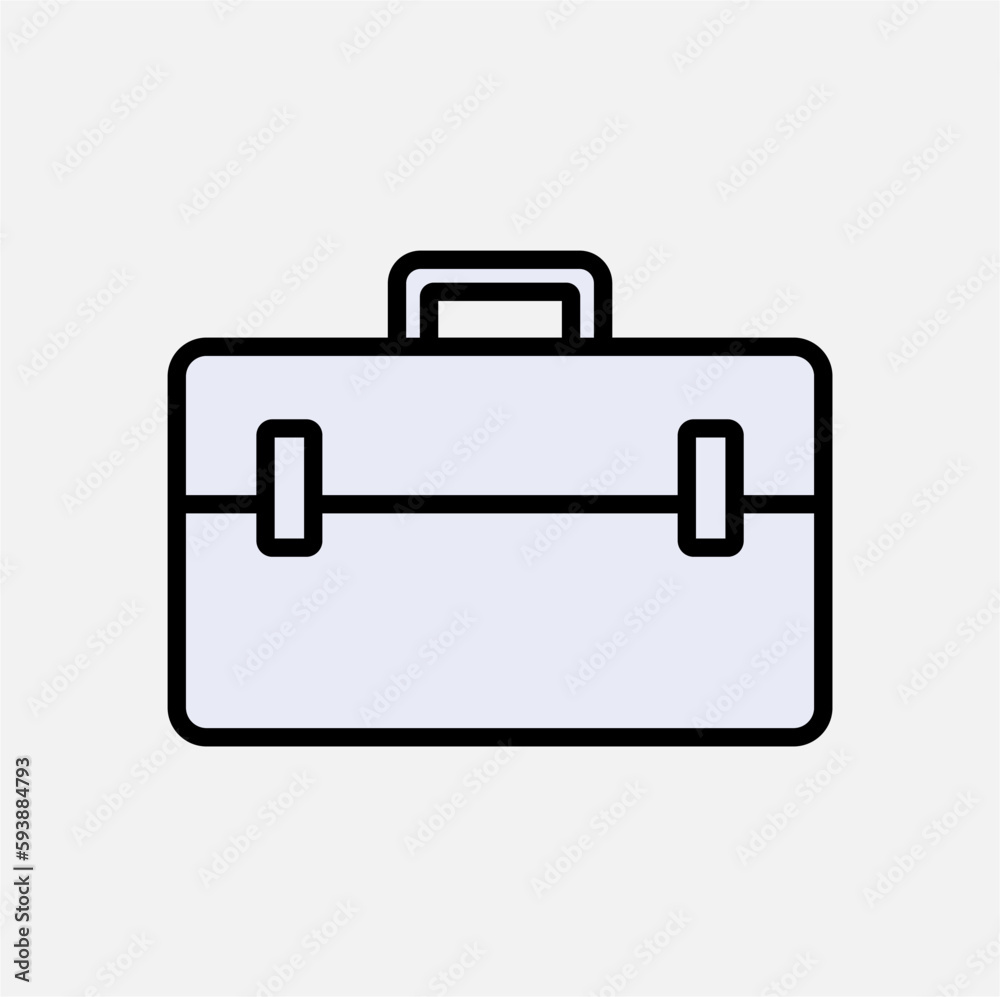 Briefcase Icon. Business, Office Bag Symbol - Vector. Briefcase Icon. Business, Office Bag Symbol - Vector.