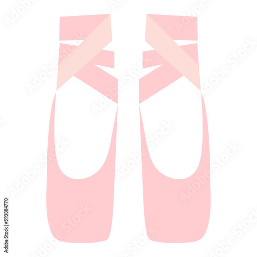 pink ballet slippers vector